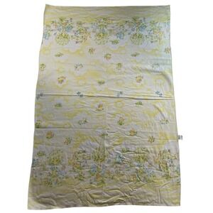 Vintage Dundee Flannel Receiving Blanket Sleeping Baby Bunnies Design Cotton